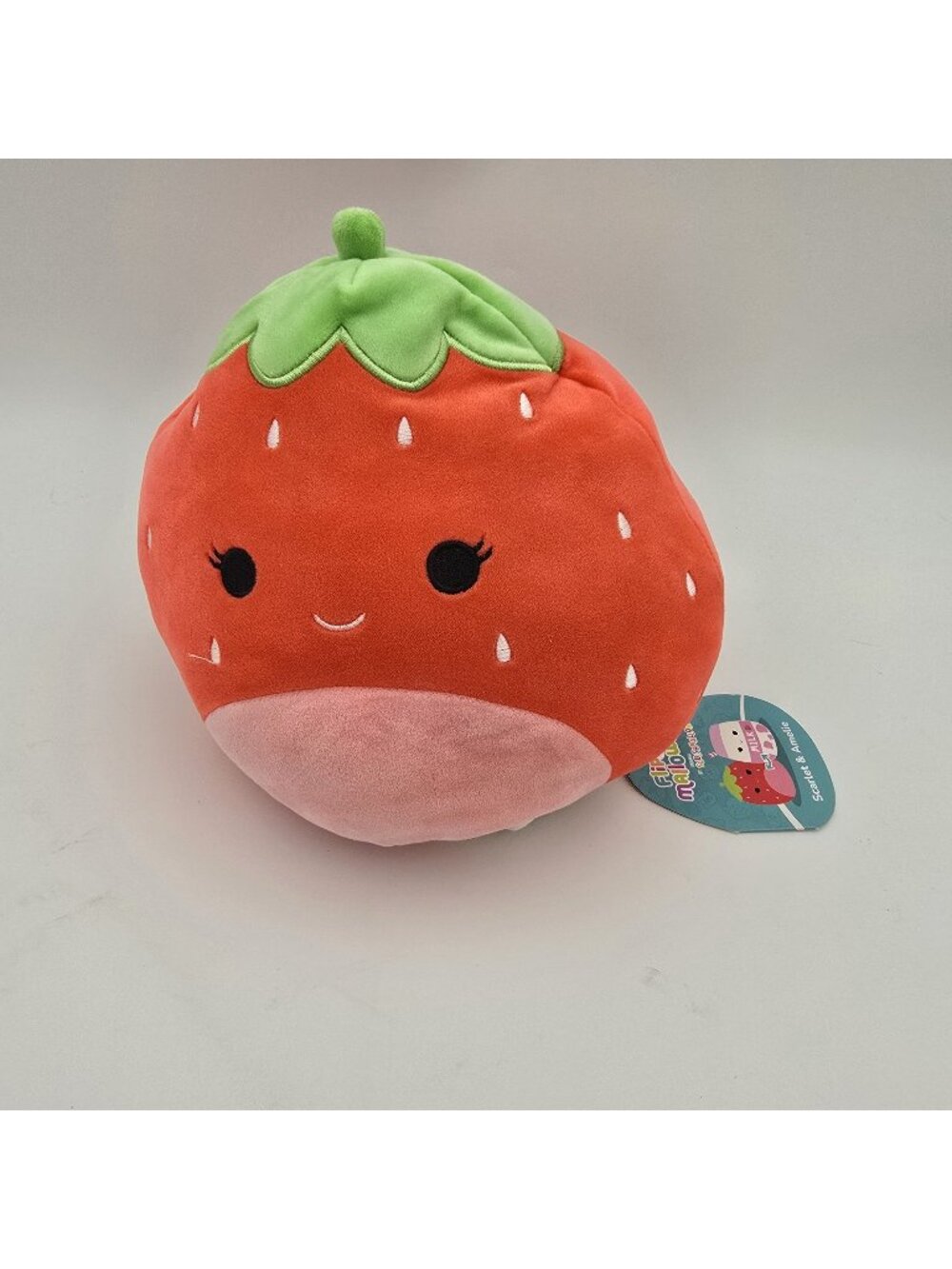 Squishmallows Strawberry Plush Toy 8-Inch Soft Polyester Adorable Fruit Design